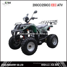 Quad de la CE de 200cc con el motor semiautomático refrigerado por aire, ATV de 250cc con el agua refrigerada por agua aprobada EEC Venta caliente